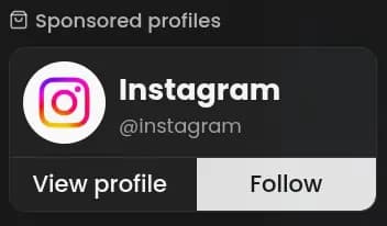 Example list of sponsored accounts